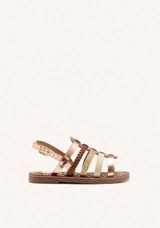 SANDALIAS ROMANAS PIEL METALIZADA HARWICH - ORO ROSADO SANDALIAS ROMANAS PIEL METALIZADA HARWICH - ORO ROSADO