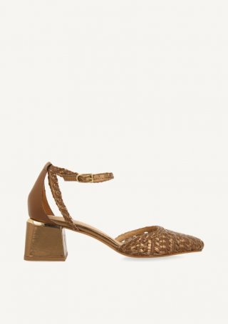 ZAPATOS DE SALÓN TRENZADO PIEL SARKAD - CUERO