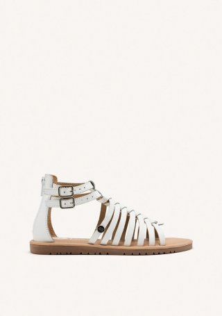 SANDALIAS ROMANAS PIEL ONALASKA - BLANCO