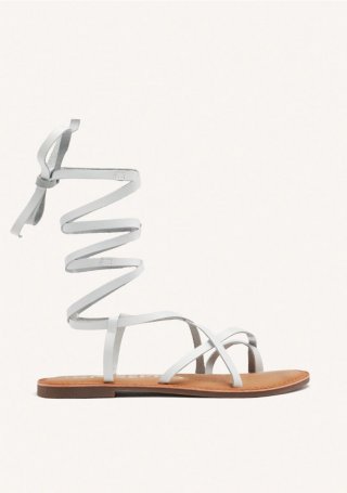 SANDALIAS PIEL TIRAS LUSSAT - BLANCO SANDALIAS PIEL TIRAS LUSSAT - BLANCO