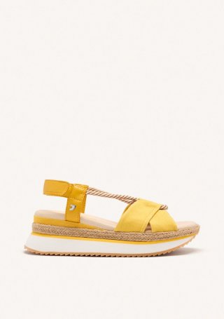 SANDALIAS DEPORTIVAS PLATAFORMA RAFIA IRONTON - MOSTAZA SANDALIAS DEPORTIVAS PLATAFORMA RAFIA IRONTON - MOSTAZA