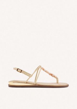 SANDALIAS GRIEGAS ABALORIOS PIEL MILLVILLE - OFF-WHITE SANDALIAS GRIEGAS ABALORIOS PIEL MILLVILLE - OFF-WHITE