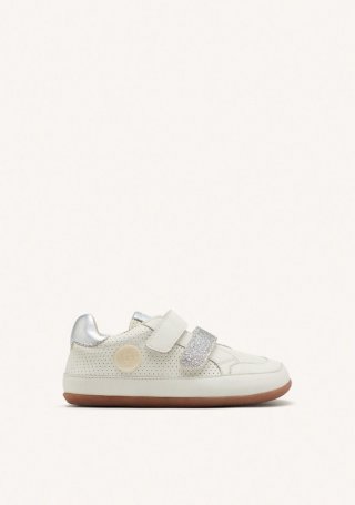 GIOSEPPO BAREFOOT - ZAPATILLAS BRILLO PIEL SAUK - BLANCO