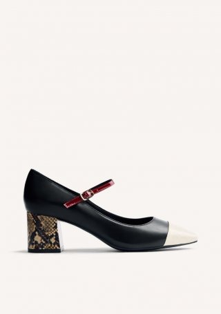 ZAPATOS MARY-JANE CONTRASTES OKLEE - NEGRO