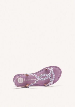 SANDALIAS PIEL, STRASS Y RAFIA WENHAM - LILA SANDALIAS PIEL, STRASS Y RAFIA WENHAM - LILA