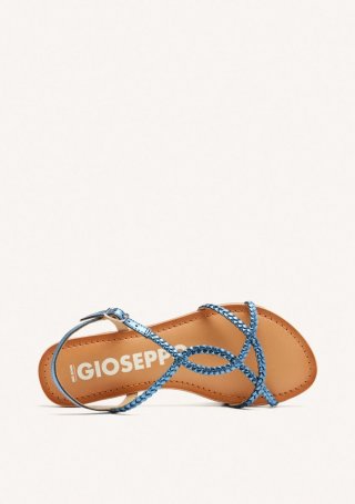 SANDALIAS AZULES DE TIRAS FINAS TRENZADAS PARA MUJER NIOAQUE - AZUL SANDALIAS AZULES DE TIRAS FINAS TRENZADAS PARA MUJER NIOAQUE - AZUL