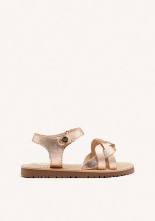 SANDALIAS PIEL TRENZADA ROWLEY - ORO ROSADO SANDALIAS PIEL TRENZADA ROWLEY - ORO ROSADO