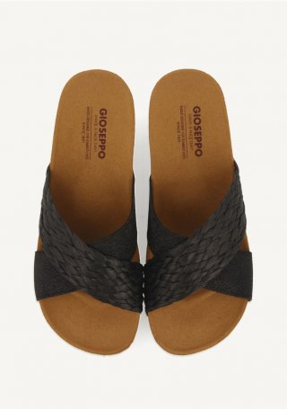 SANDALIAS CON CUÑA TIPO BIO Y TIRAS NEGRAS PARA MUJER GOULDS - NEGRO SANDALIAS CON CUÑA TIPO BIO Y TIRAS NEGRAS PARA MUJER GOULDS - NEGRO