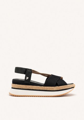 SANDALIAS DEPORTIVAS PLATAFORMA RAFIA IRONTON - NEGRO SANDALIAS DEPORTIVAS PLATAFORMA RAFIA IRONTON - NEGRO