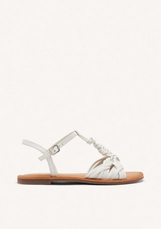 SANDALIAS PIEL NUDOS WALDEN - BLANCO SANDALIAS PIEL NUDOS WALDEN - BLANCO