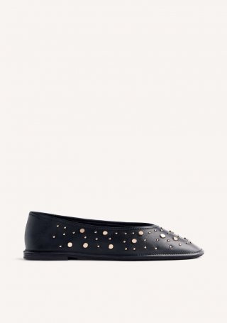 BAILARINAS PIEL TACHAS ACOMA - NEGRO