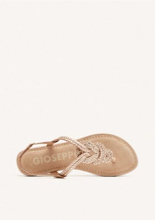 SANDALIAS DORADAS DE PIEL TRENZADA PARA MUJER ZUPANJA - ORO SANDALIAS DORADAS DE PIEL TRENZADA PARA MUJER ZUPANJA - ORO