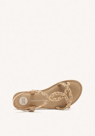 SANDALIAS PIEL, STRASS Y RAFIA WENHAM - TAUPE SANDALIAS PIEL, STRASS Y RAFIA WENHAM - TAUPE