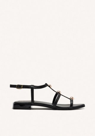 SANDALIAS PIEL TACHAS STINNETT - NEGRO SANDALIAS PIEL TACHAS STINNETT - NEGRO