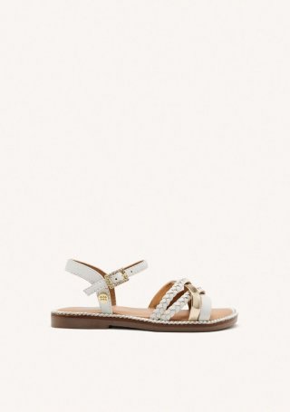 SANDALIAS PIEL TRENZADA MEDARY - BLANCO SANDALIAS PIEL TRENZADA MEDARY - BLANCO
