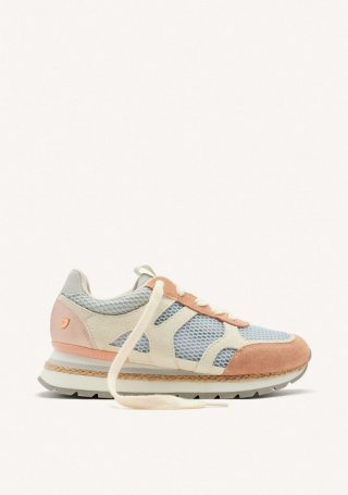 ZAPATILLAS CUÑA PIEL Y REJILLA EDDINGTON - GRIS