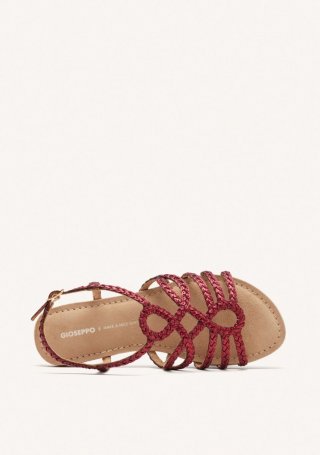 SANDALIAS PIEL TRENZADA YAKIMA - BURDEOS SANDALIAS PIEL TRENZADA YAKIMA - BURDEOS