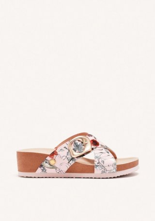 SANDALIAS FLORES CUÑA UXBRIDGE - ROSA SANDALIAS FLORES CUÑA UXBRIDGE - ROSA