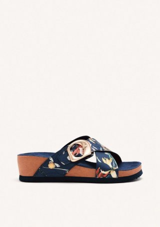 SANDALIAS FLORES CUÑA UXBRIDGE - MARINO SANDALIAS FLORES CUÑA UXBRIDGE - MARINO