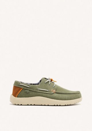 MOCASINES COLOR CAQUI ESTILO NÁUTICOS CON DETALLES DE COLORES PARA HOMBRE SULT - KAKI