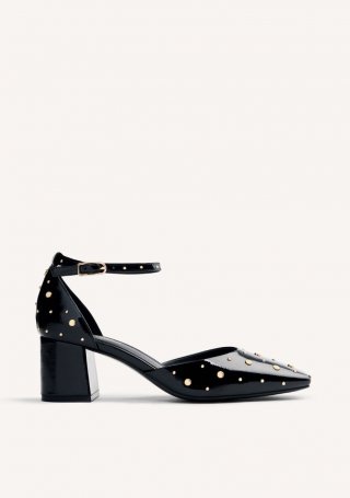 ZAPATOS TACÓN TACHAS KINBRAE - NEGRO