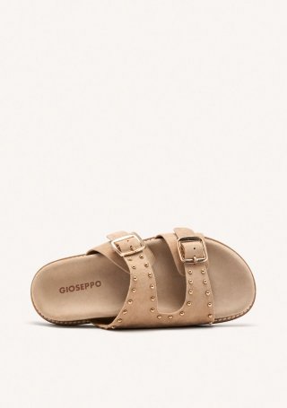 SANDALIAS TACHAS PIEL STELLA - BEIG SANDALIAS TACHAS PIEL STELLA - BEIG