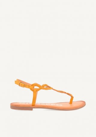 Sandalias de tiras trenzadas en color mostaza para mujer FYFFE - MOSTAZA 1 Sandalias de tiras trenzadas en color mostaza para mujer FYFFE - MOSTAZA 1