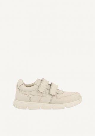 SNEAKERS COLEGIALES TIPO BAMBAS PIEL MARVEDE - BLANCO