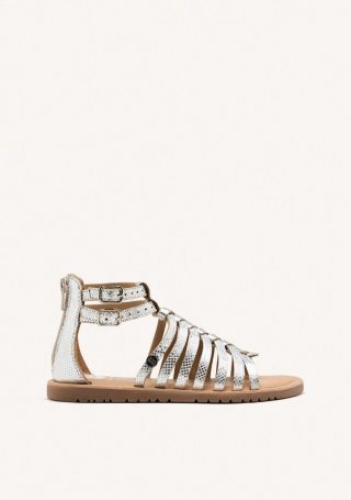 SANDALIAS ROMANAS PIEL ONALASKA - PLATA SANDALIAS ROMANAS PIEL ONALASKA - PLATA