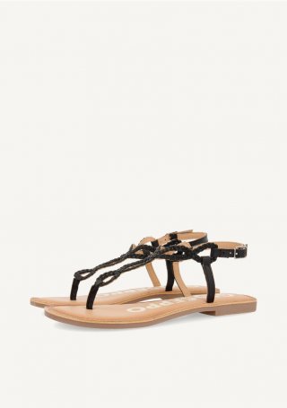 Sandalias de tiras trenzadas negras para mujer FYFFE - NEGRO Sandalias de tiras trenzadas negras para mujer FYFFE - NEGRO