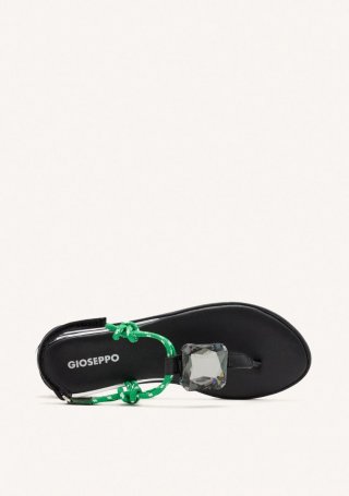SANDALIAS PIEL PEDRERÍA OAKDALE - NEGRO SANDALIAS PIEL PEDRERÍA OAKDALE - NEGRO