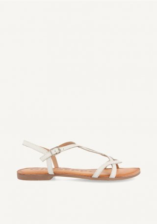 Sandalias de tiras finas blancas para mujer NAVASSA - BLANCO
