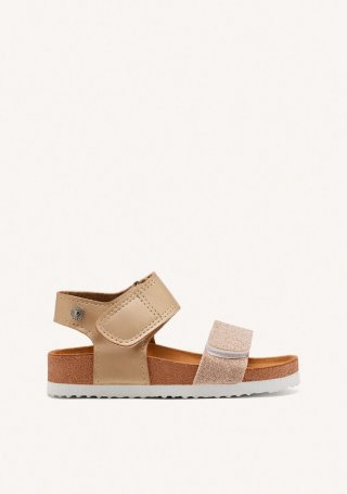 CHANCLAS DE SUELA BIO DORADAS CON GLITTER PARA NIÑA Y NIÑO ANGWING - ORO