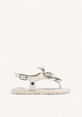 SANDALIAS GRIEGAS FLORES PIEL LINNEUS - BLANCO SANDALIAS GRIEGAS FLORES PIEL LINNEUS - BLANCO