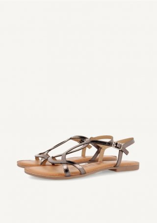 Sandalias de tiras finas plomo para mujer NAVASSA - PLOMO