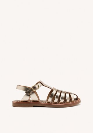 SANDALIAS CERRADAS PIEL METALIZADA AUBURN - PLATINO SANDALIAS CERRADAS PIEL METALIZADA AUBURN - PLATINO