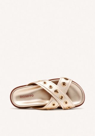 SANDALIAS PIEL OLLADOS HILES - PLATINO SANDALIAS PIEL OLLADOS HILES - PLATINO