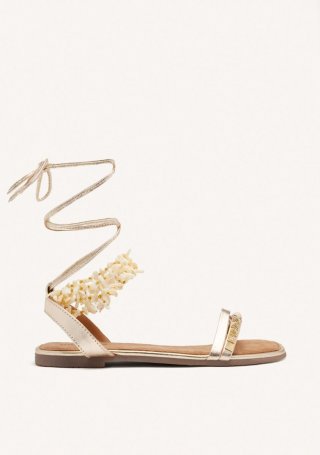 SANDALIAS PIEL TACHAS Y ABALORIOS PHOEBE - PLATINO SANDALIAS PIEL TACHAS Y ABALORIOS PHOEBE - PLATINO