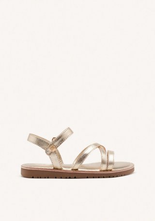 SANDALIAS TIRAS PIEL TOLLAND - PLATINO SANDALIAS TIRAS PIEL TOLLAND - PLATINO