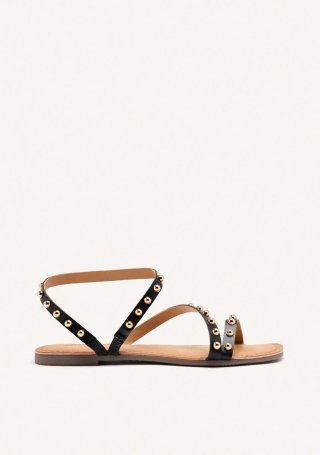 SANDALIAS PIEL TACHAS NECEDAH - NEGRO SANDALIAS PIEL TACHAS NECEDAH - NEGRO