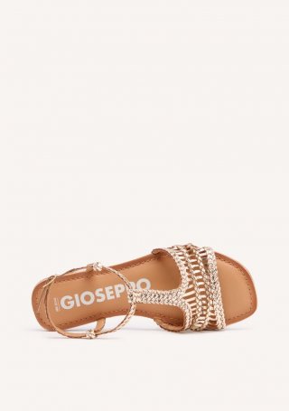 Sandalias planas doradas de piel trenzadas para mujer icari - ORO Sandalias planas doradas de piel trenzadas para mujer icari - ORO