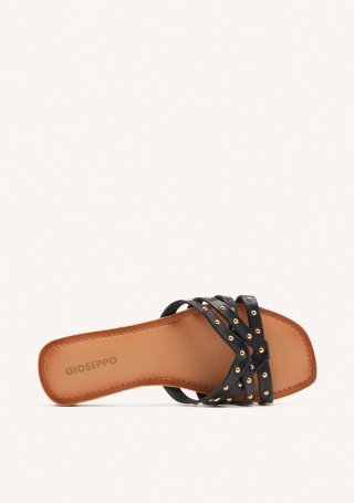 SANDALIAS PIEL TACHAS HOPEDALE - NEGRO SANDALIAS PIEL TACHAS HOPEDALE - NEGRO