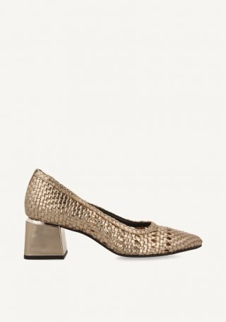 ZAPATOS DE SALÓN TRENZADO PIEL NITRA - PLOMO ZAPATOS DE SALÓN TRENZADO PIEL NITRA - PLOMO