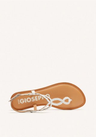 Sandalias de tiras trenzadas blancas para mujer merignas - BLANCO Sandalias de tiras trenzadas blancas para mujer merignas - BLANCO