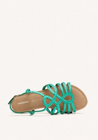 SANDALIAS PIEL TRENZADA YAKIMA - AGUAMARINA SANDALIAS PIEL TRENZADA YAKIMA - AGUAMARINA