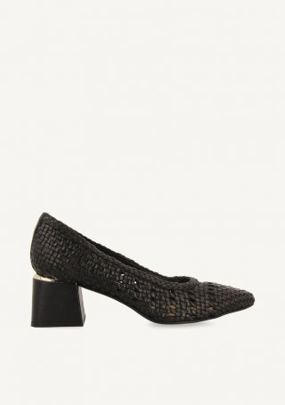ZAPATOS DE SALÓN TRENZADO PIEL NITRA - NEGRO ZAPATOS DE SALÓN TRENZADO PIEL NITRA - NEGRO