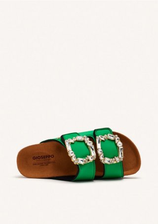 SANDALIAS VERDES ESTILO BIO CON ADORNO JOYA PARA MUJER ADERKLAA - VERDE SANDALIAS VERDES ESTILO BIO CON ADORNO JOYA PARA MUJER ADERKLAA - VERDE