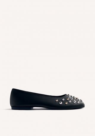BAILARINAS PIEL TACHAS GONVICK - NEGRO