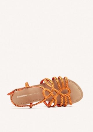SANDALIAS PIEL TRENZADA YAKIMA - NARANJA SANDALIAS PIEL TRENZADA YAKIMA - NARANJA