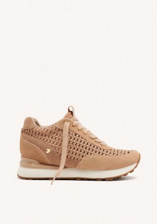 ZAPATILLAS CUÑA PIEL Y REJILLA HIGHGATE - BEIG